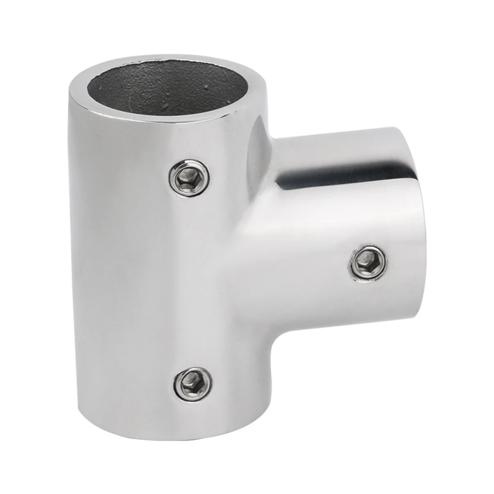 22/25/30/32 مللي متر 90 درجة أنبوب موصل الأنابيب قارب 316 درابزين من الفولاذ المقاوم للصدأ المحملة البحرية 3-way درابزين تركيبات الأجهزة البحرية #3