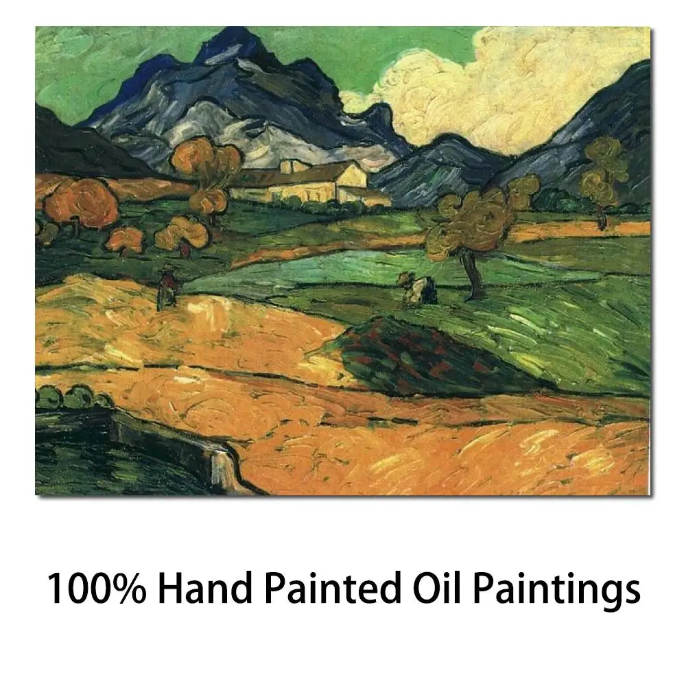 

Famous Oil Painting Mount Gaussier with The Mas De Saint Paul Vincent Van Gogh Reproductions Canvas Art High Quality Handpainted