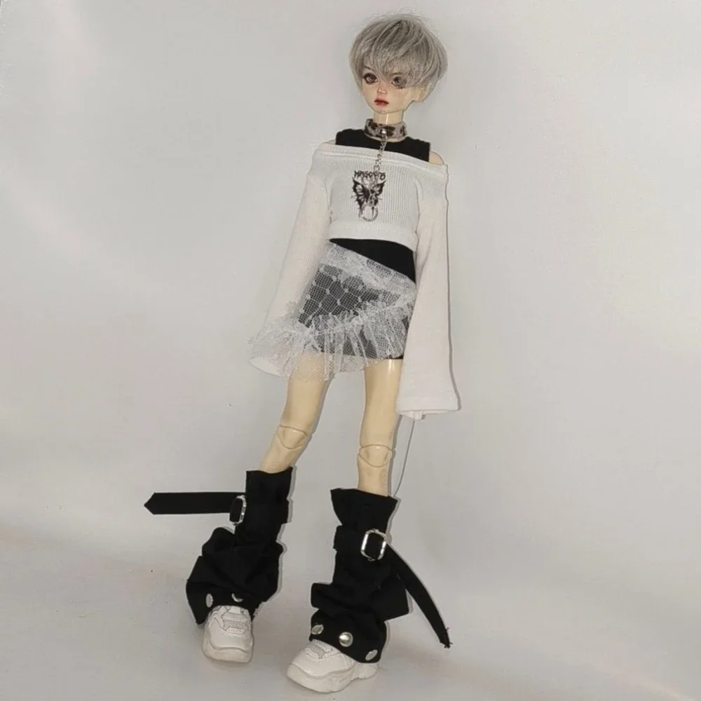 1/4 Ubranka dla lalek Garnitur dla 45 cm lalki Bjd Play House Dress Up Girl Toys Sweet Cool Set Gift Fashion Doll Accessories, No Doll