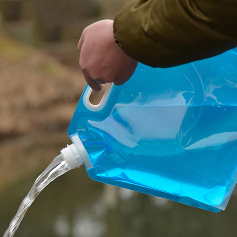 5l/10l dobrável ao ar livre dobrável saco de água potável do carro portador recipiente acampamento ao ar livre caminhadas piquenique kit emergência