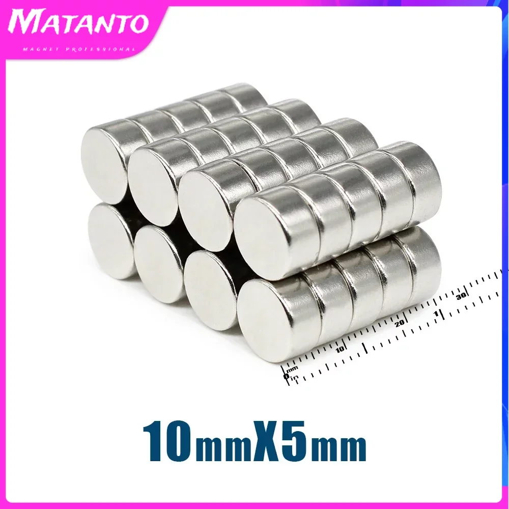 20/50/100PCS 10x5mm Small Round Neodymium Magnet N35 Super Strong Fridge Magnets Disc 10*5mm Magnetic Sheet Fishing Magnet