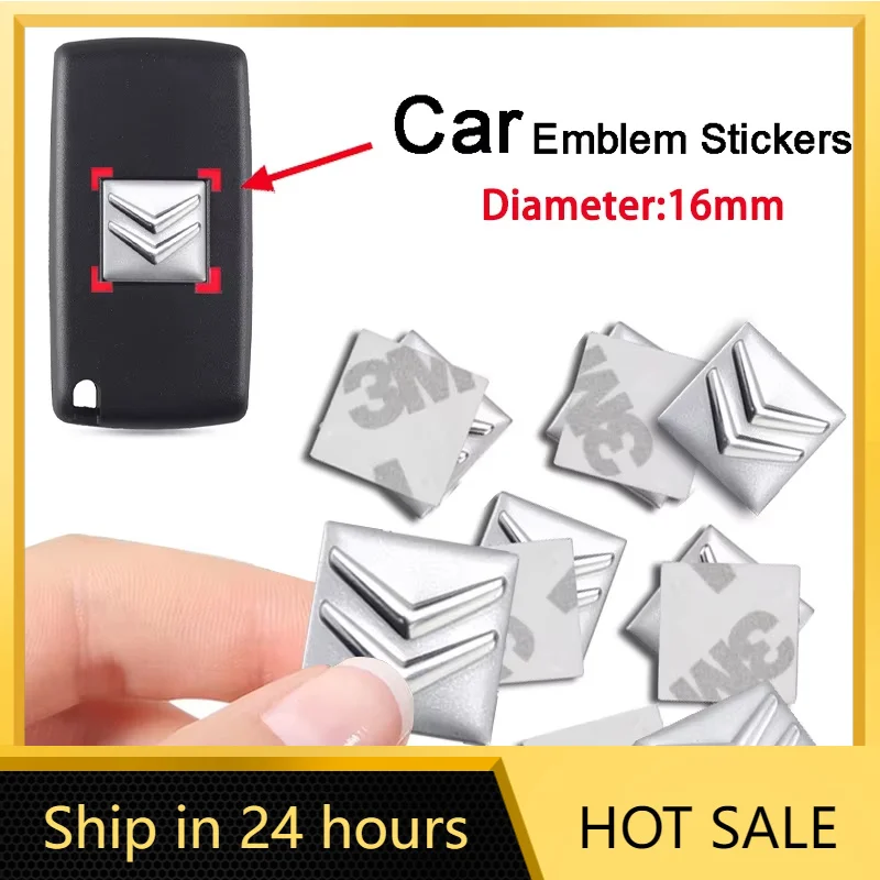 Car Sticker 16mm Aluminum Car Emblem Key Sticker Accessories For Citroen C1 DS3 C2 C3 Vts C4 Saxo C4L C5 C6 C8 Xsara C3-XR Picas