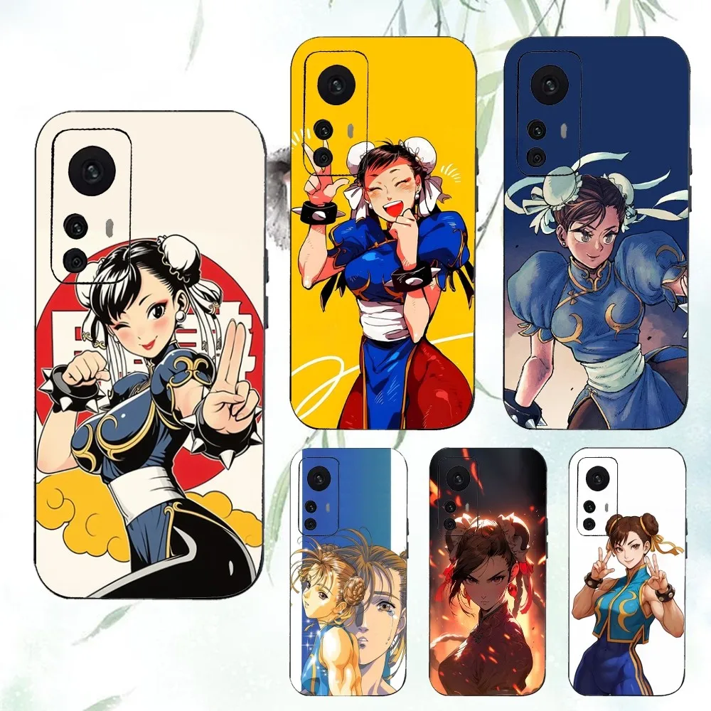 C-chun Li Game S-street F-fights Phone Case For Xiaomi 11 Redmi Note 11 5G 8T 9A 9 10T Note8Pro Note9 12SUltra Black Case