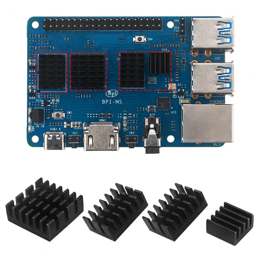 Excellente feuille de refroidissement pour puces Banana Pi M5, processeur léger, radiateur, tampon thermique