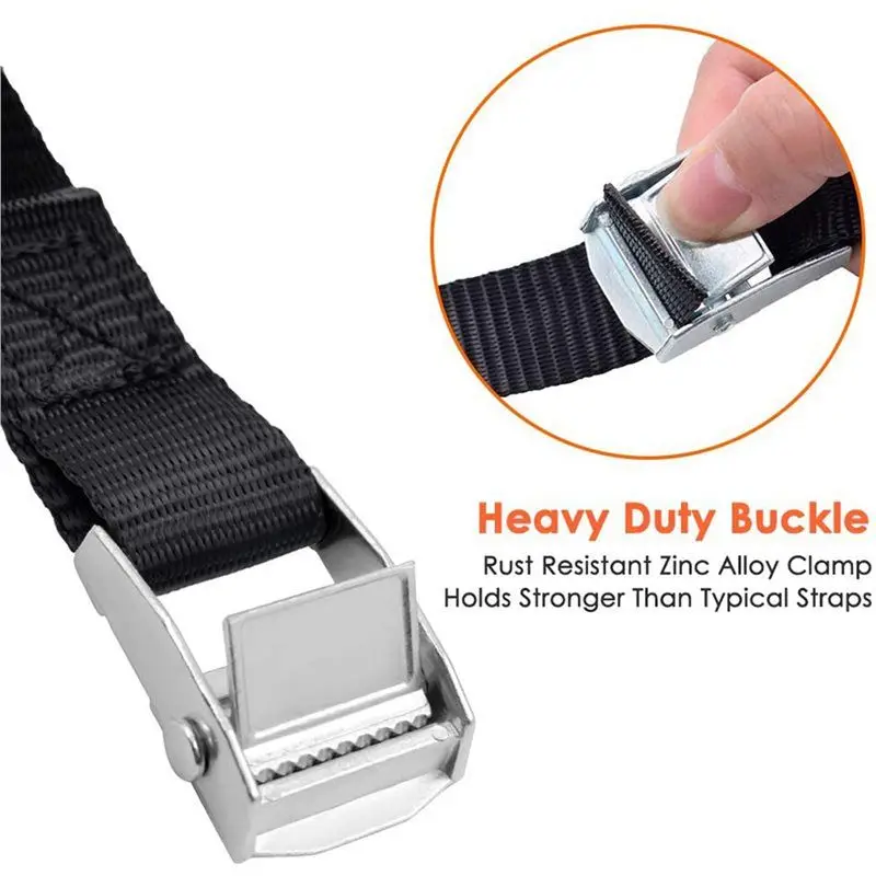ABZV-Lashing Straps Tie Down Straps With Zinc Alloy Cam Lock Buckle Up , For Cargo, Gear, Bikes & More (8 Pack)