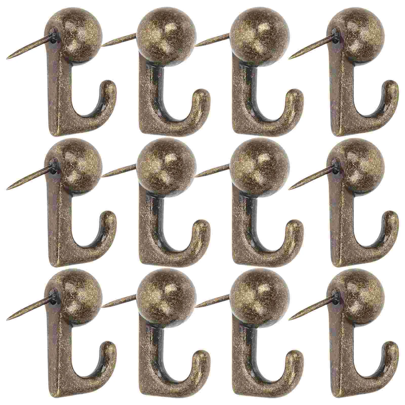 30 Pcs Metal Hook Nail Push Pin Nails Kit Heavy Thumb Tacks for Cork Board Decorative Zinc Alloy