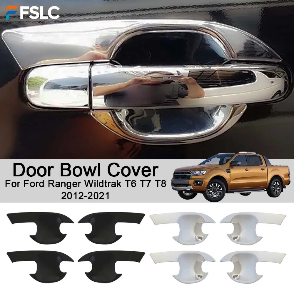 Accesorios para Autos, Cubierta para Manijas de Puerta para Ford Ranger Wildtrak T6 T7 T8 2012-2021, Decoración Exterior para Autos, Modificación de Vehículos