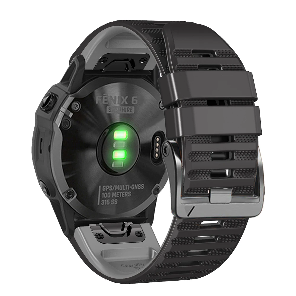 22 26ミリメートルquickfit時計バンドストラップガーミンフェニックス7 7X 6 6Xプロ5 5Xプラス3HRシリコーンeasyfitリストバンド世代2 epix 2 955腕時計