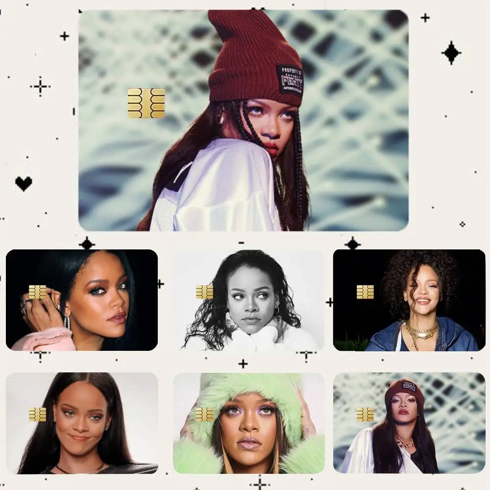 

R-Rihanna HD Waterproof Card Skins Protective Stickers for Credit Bank Game Cards