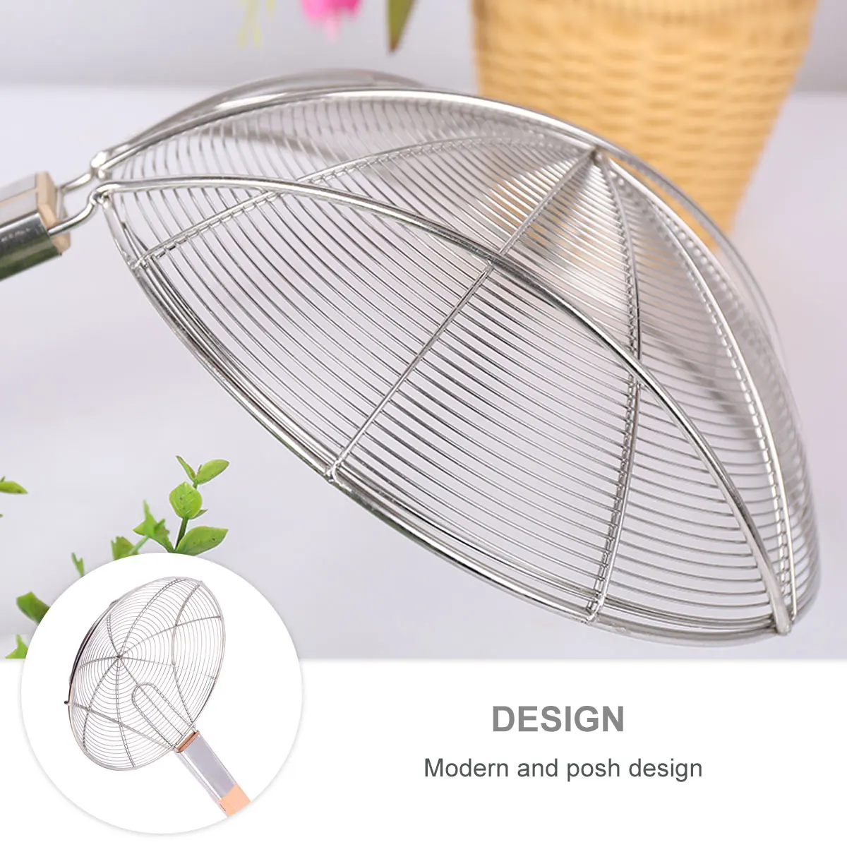 

Stainless Steel Frying Oil Strainer Mesh Colander Spoon 22Cm Long Handle Kitchen Tool For Oils Vegetables Meats French