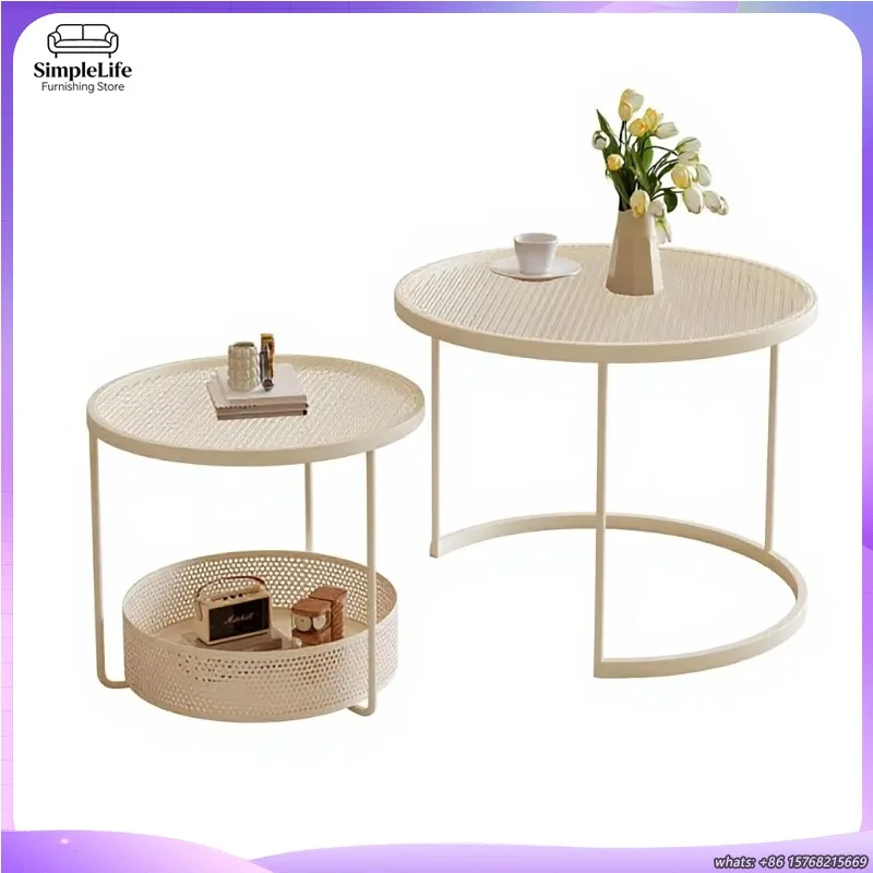 

Modern Minimalist Luxury Coffee Table with Extendable Design Storage Space Metal Frame Tempered Glass Top for Small Spaces