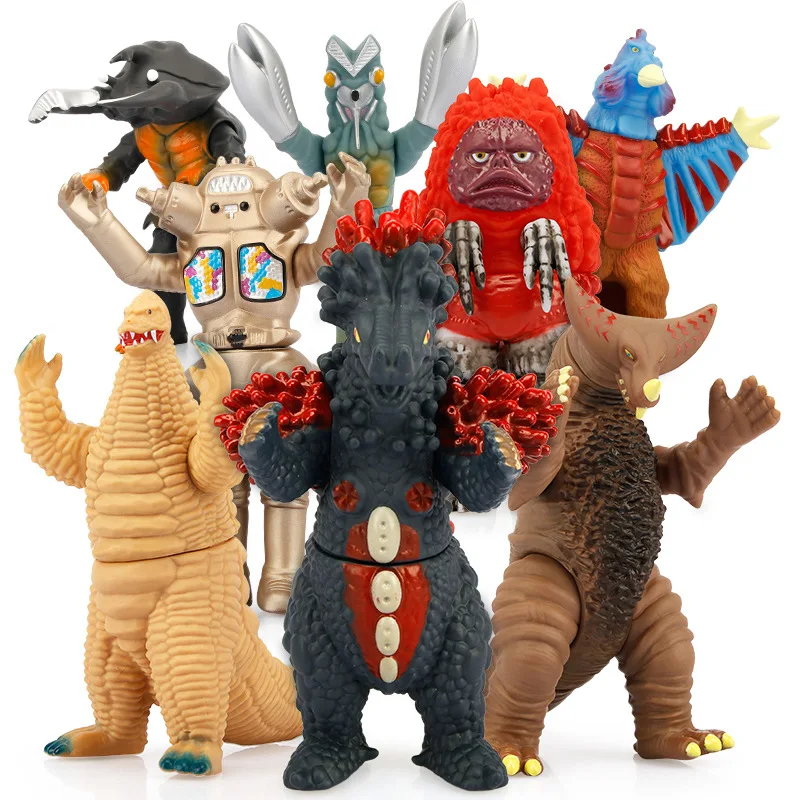 6 inches 12pcs Ultraman Monster Soft rubber Toys Red King King Joe Gomorra Set combination action figure