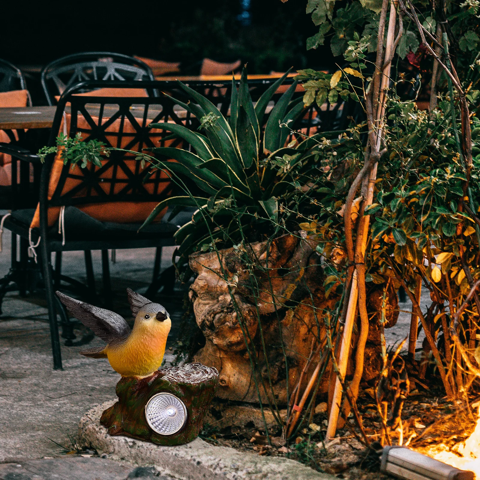 

Solar Resin Bird Garden Lamp LED Outdoor Solar Statue Landscape Sculpture for Indoor Outdoor Decor Resin Landscape Lamp