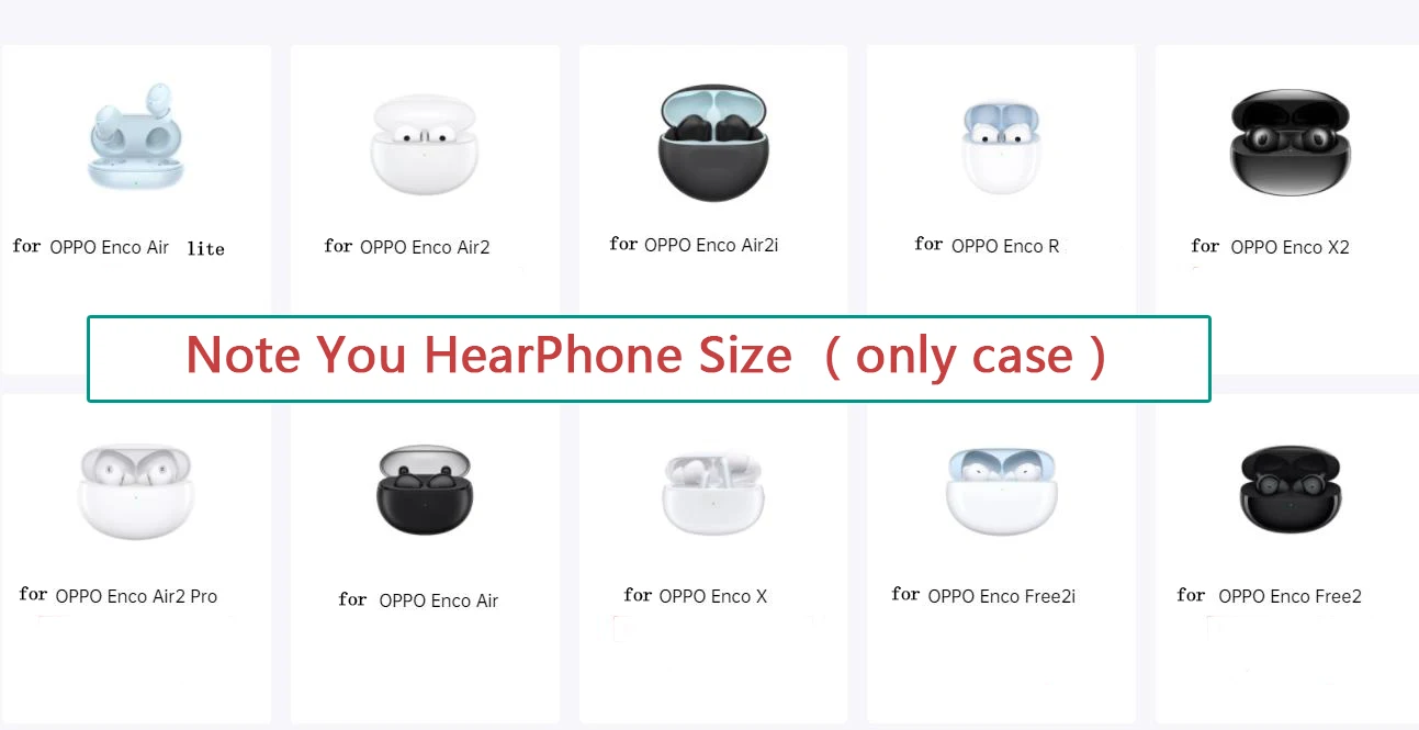 Silicone TPU Case for OPPO Enco air 2i/ Air 2 Pro / free 2/2I Cover Transparent Earphone Cover Shockproof Hearphone Protect Box