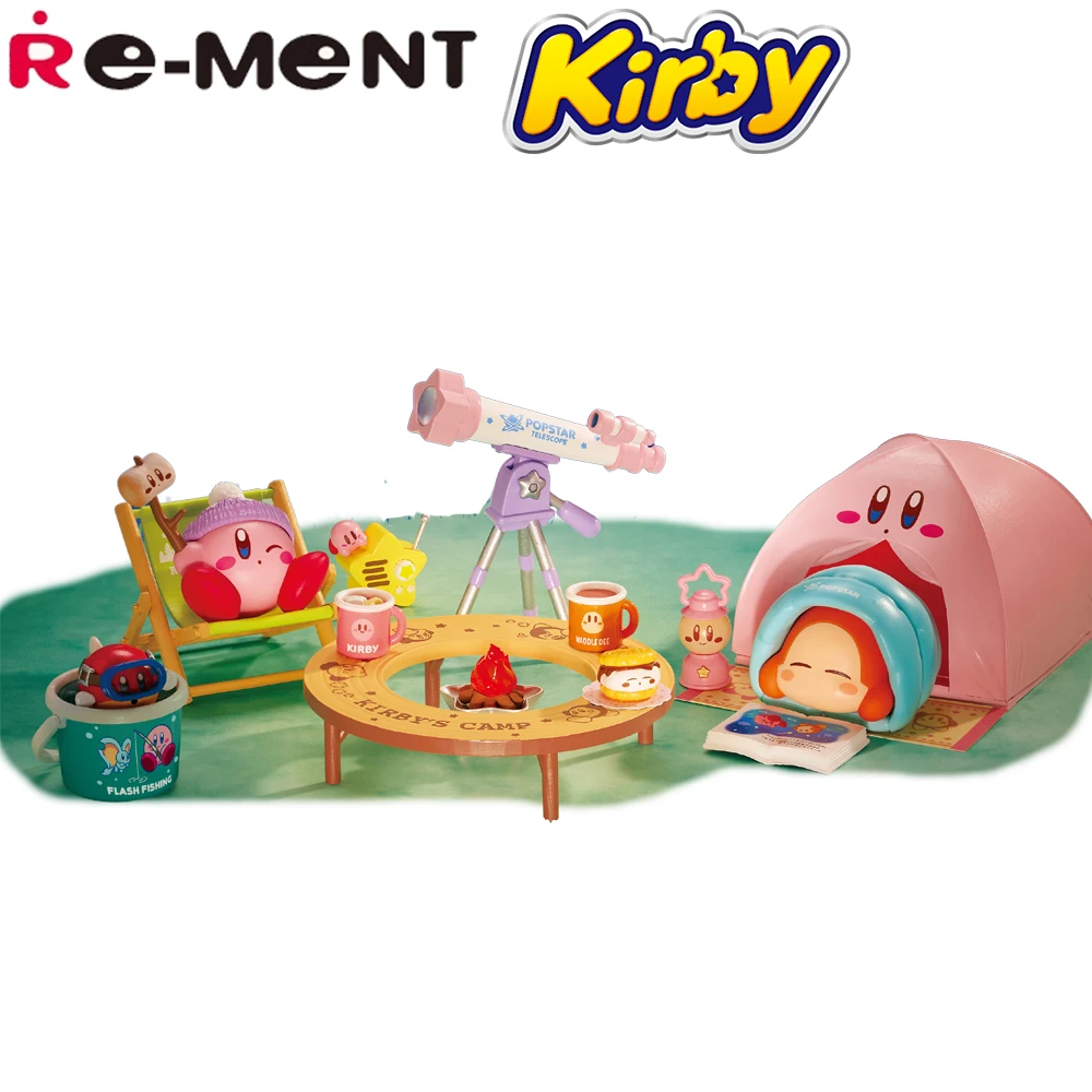 Pre Sale Original Re-Ment Star Kirby Kirby Starry Sky Camp Full Set Collectible Model Toys Anime Game Figures Good Gifts