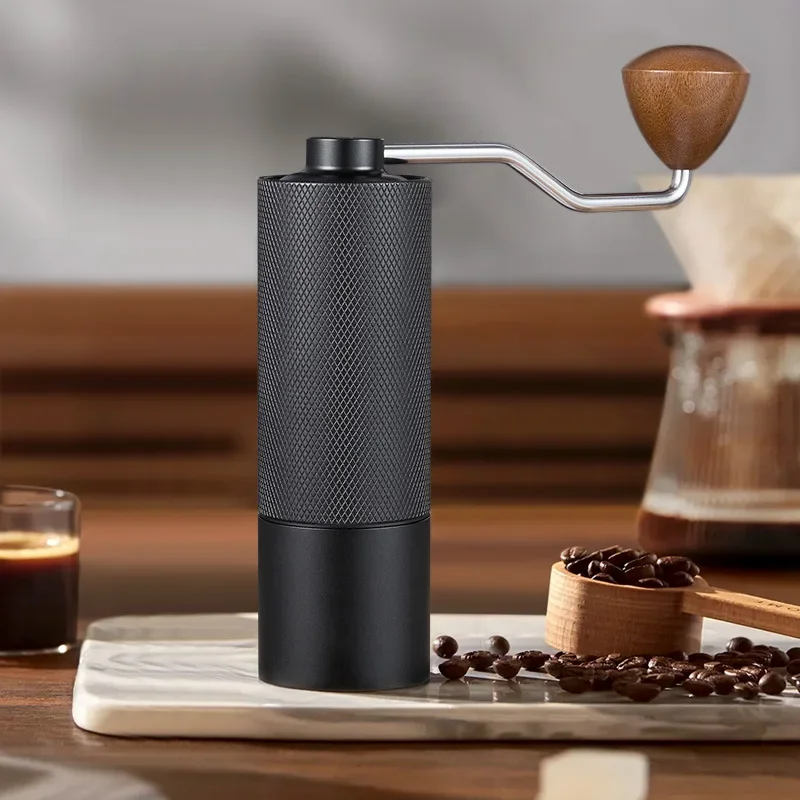 Manual Coffee Grinder 5/6/7 Core CNC Grinding Core Stainless Steel Dual Bearing Adjustable Espresso Grinder Anti Slip Metal Body