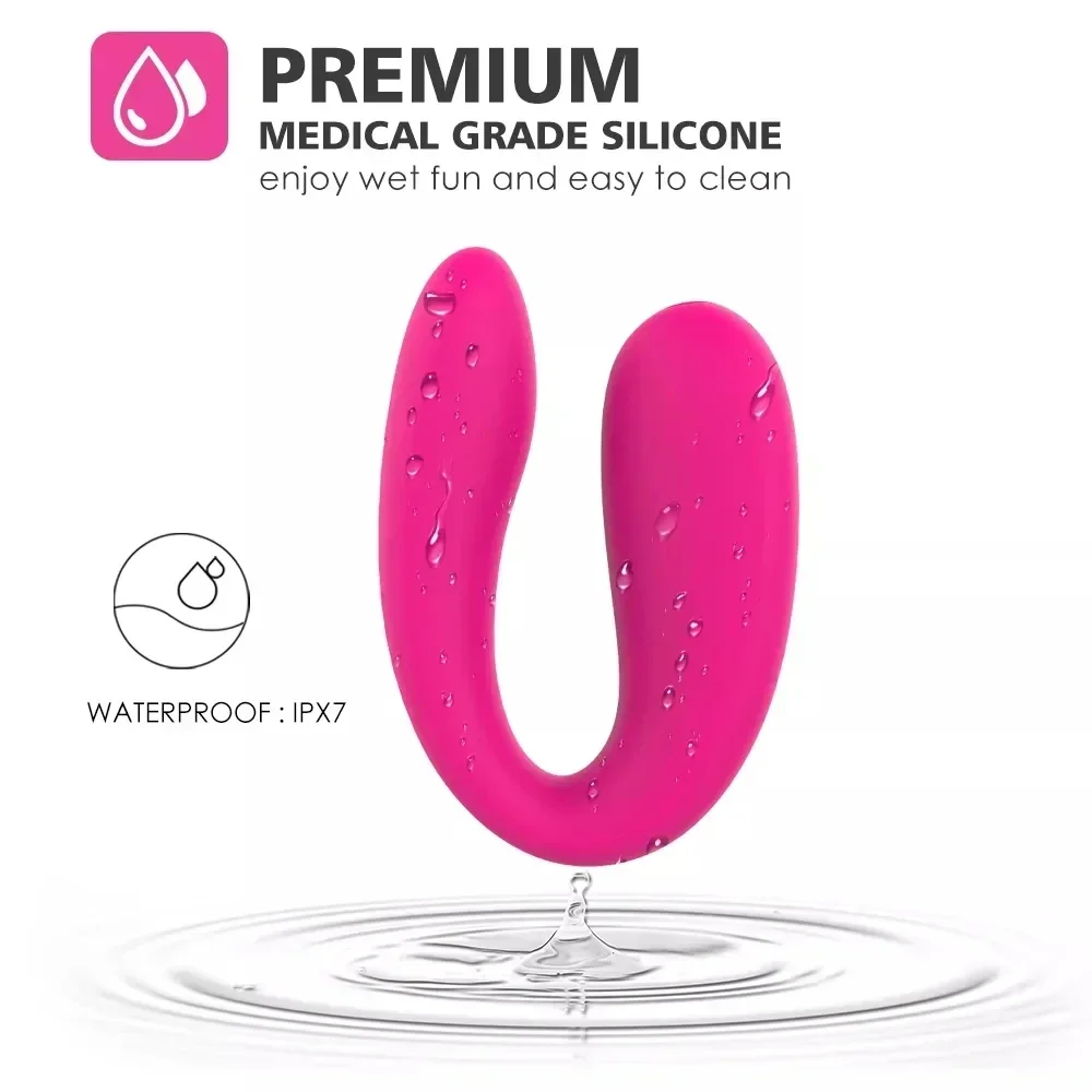 Couple Vibrator Vagina Clitoris Stimulate U Type Vibrator G-Spot Massage Fema Sturbator Sex Toys For Women Adults Products