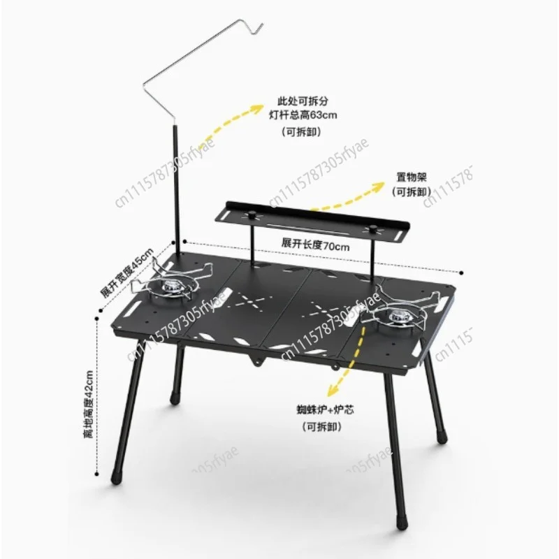 Military Tactical Folding Table IGT Outdoor Camping Portable Aluminum Alloy Picnic Table for Backpacking BBQ Travel