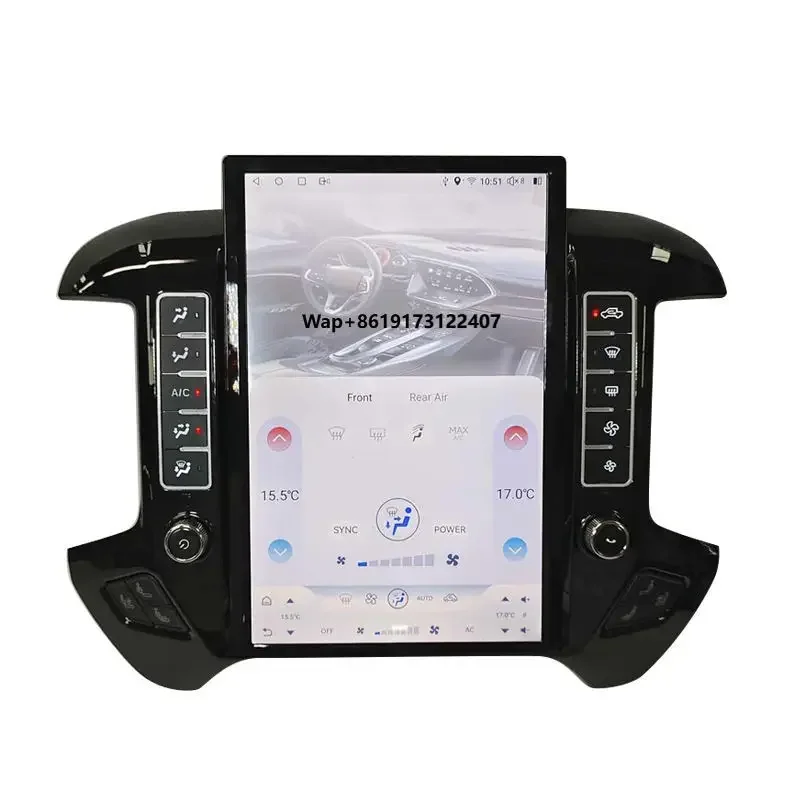 Upgraded Android 13 Car Radio GPS Navigation Dashboard Stereo Carplay Silverado/GMC TV DSP CD DVD Player