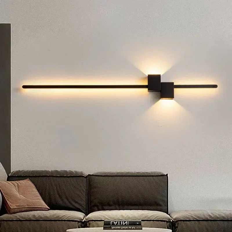 

Minimalist LED Wall Lights Black White Aluminium Living Room Bedroom Sconce Lamp Art Design Free Collocation Drop Shipping