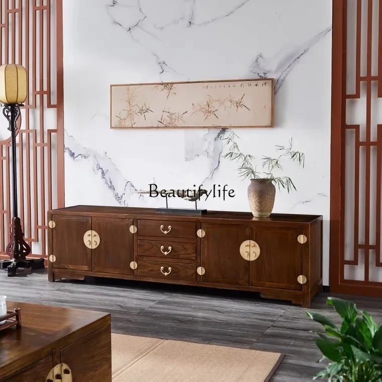 

yj5New Chinese style elm antique TV cabinet solid wood retro Ming and Qing classical style