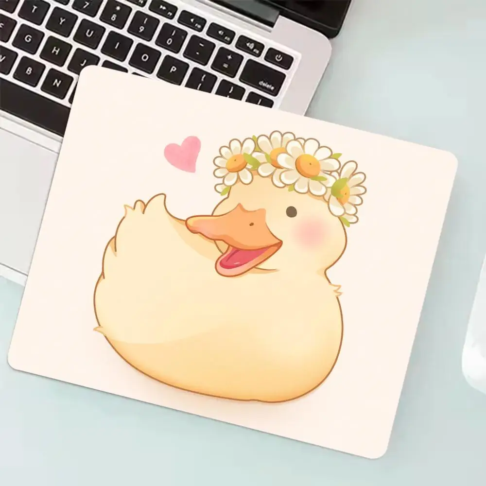 Kawaii Duck Meme Mouse Pad 40X45cm Large Square Computer Office Game Table Mats Rubber Anti-slip Mousepads Small Decor Desk Pads