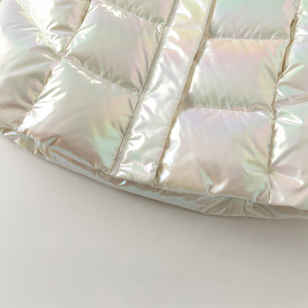 ديف بيلا الفتيات أسفل سترة الخريف الشتاء الأطفال المخملية رشاقته معطف الأبيض بطة أسفل ملابس خارجية ملابس الاطفال عادية DB4254792 #5