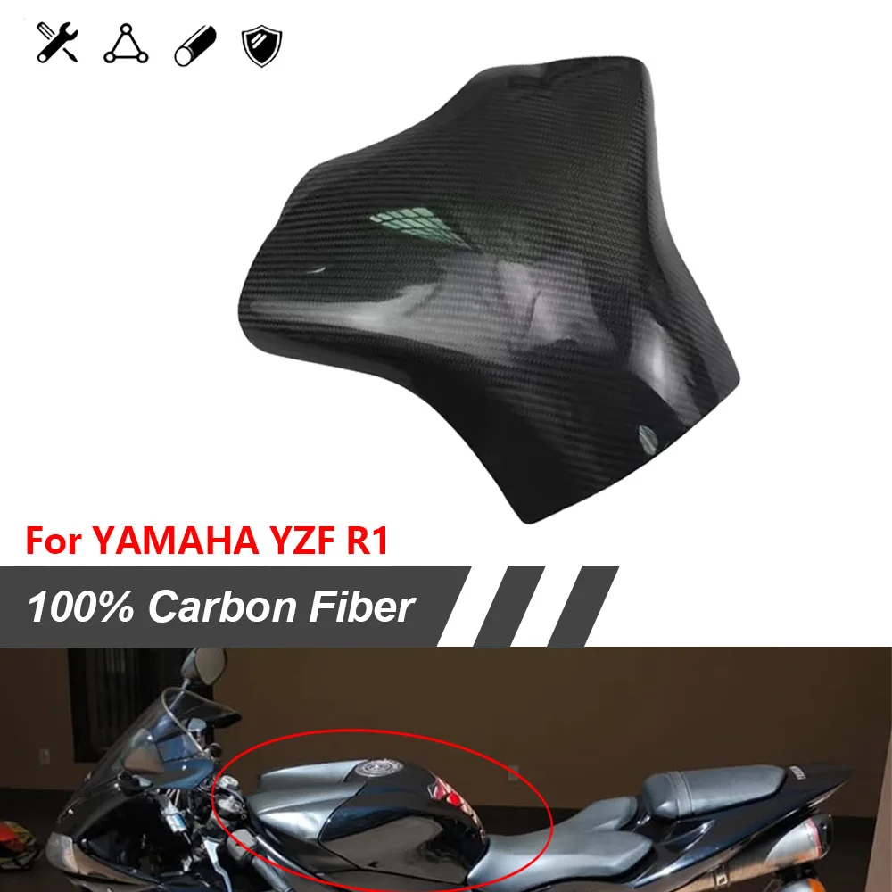 

Pure 3K Dry Carbon Fiber Fit for Yamaha YZF-R1 2004-2006 2005 Motorcycle Fuel Tank Cap Real Carbon Fiber Protective Cover YZF R1