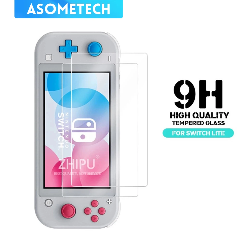 Nintendo switch lite用スクリーンプロテクター,強化ガラス,9h,0.3mm,ミニコンソール用,アクセサリー,2個