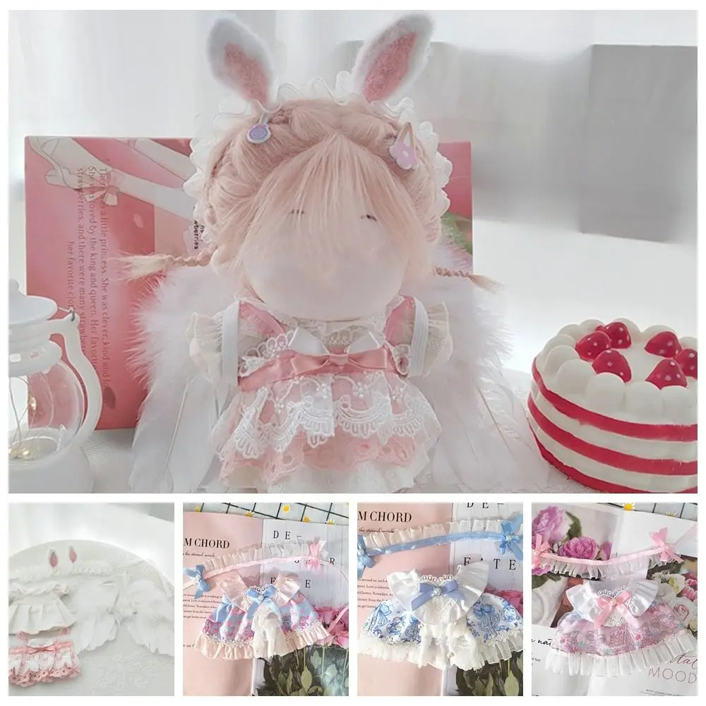 20CM vestiti per bambole Lolita Style Princess Dress Rabbit Ear Idol Dolls accessori cotone farcito cambio Dressing Game Gift