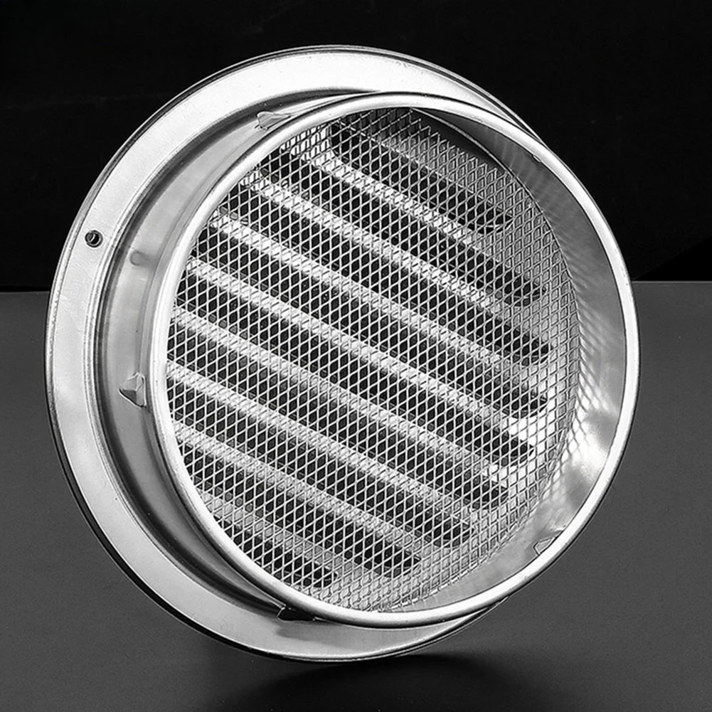 70-300mm Round Stainless Steel Air Vent Grille Insect Protection Home Exterior Wall Ducting Ventilation Tools Exhaust Hoods