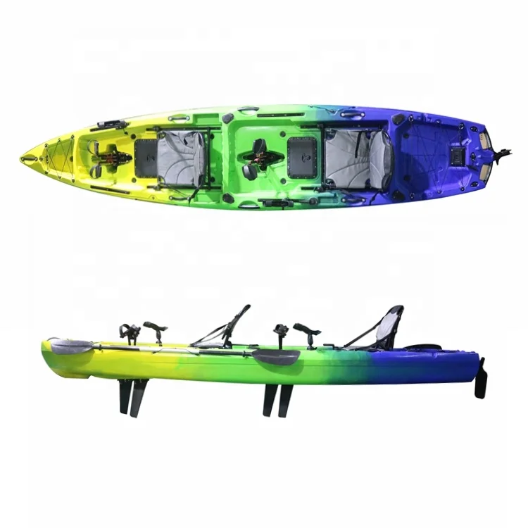 

2023 Factory Wholesale 2 Person tandem Pedal Drive Fishing Kayak with Rudder