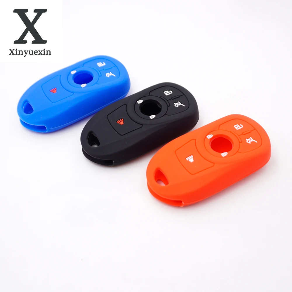 

Xinyuexin Silicone Car Smart Key Case Cover For Opel Astra For Buick Encore Envision NEW LACROSSE Weilang Accessories Car Stying