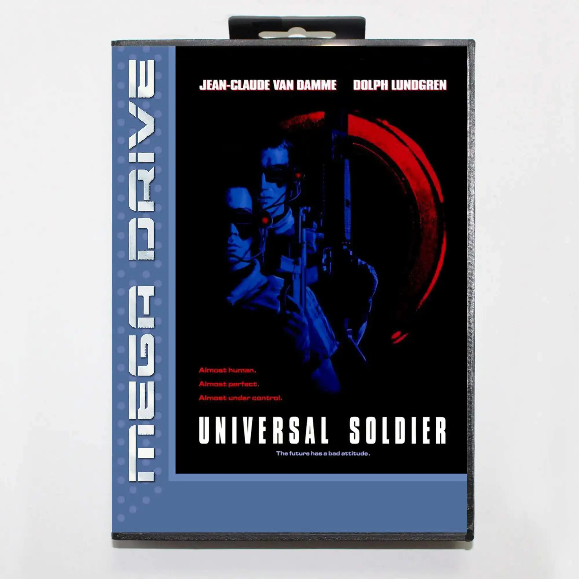 Kartu Permainan Universal Soldier MD dengan Kotak EUR untuk sistem Sega Megadrive Genesis 16 Bit