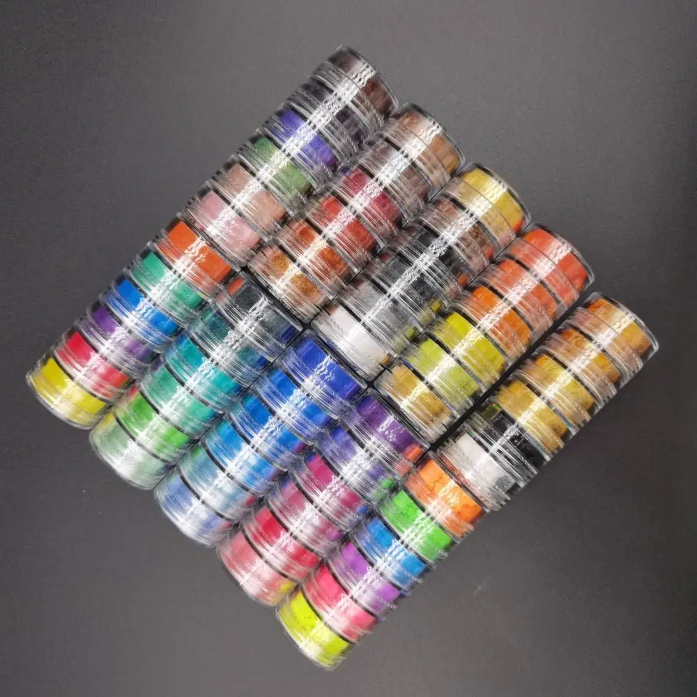 6 Colors/Set Mineral Glitter Mica Powder Nail Art New Pearlescent Epoxy Resin Dye Soap Making DIY Jewelry Crafts Pearl Pigment