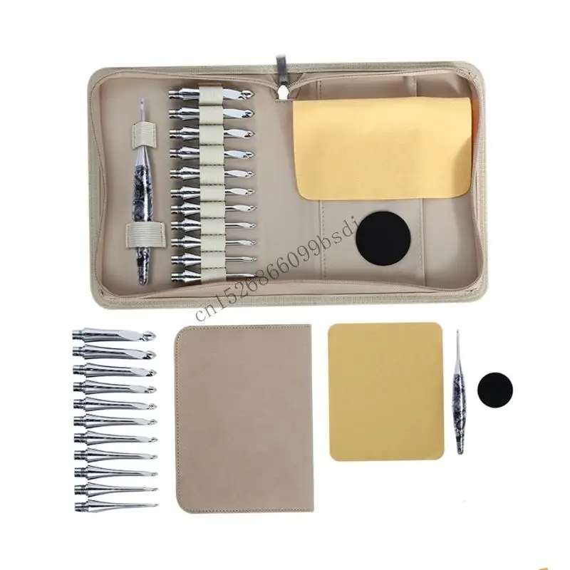 

11UA Эргономичный тунисский крючковой крюк с взаимозаменяемым крючком для вязания крючком с 11