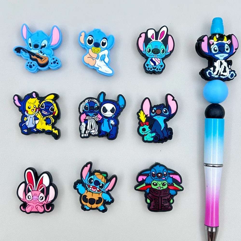 

10PC DIY Cartoon IP Focus Silicone Beads Nipple Chain Bead Pen Bead Jewelry Accessories Focal Bead Food Grade Silicon Baby Toys