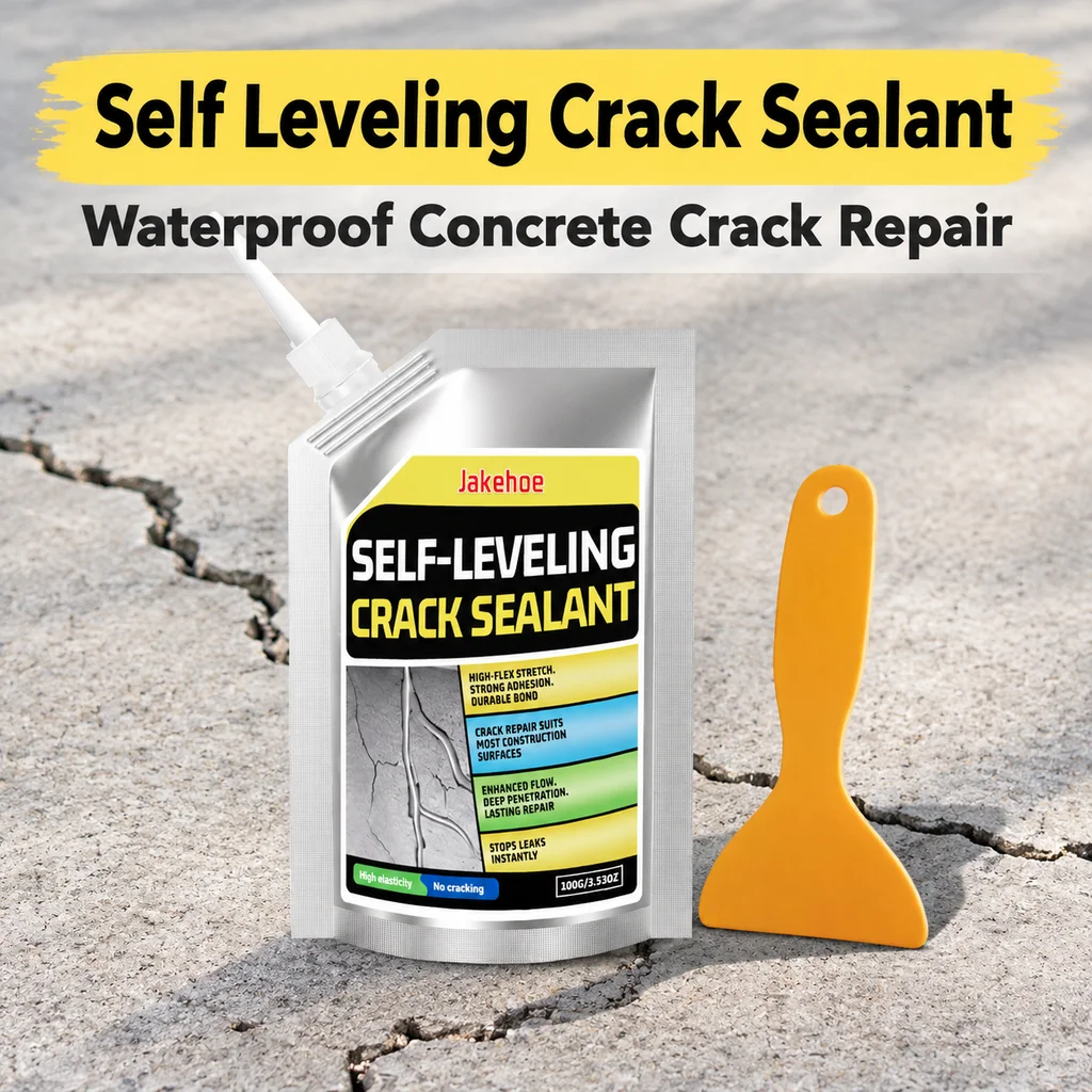 Self Leveling Crack Sealant Filler With Scraper Waterproof Long Lasting Repair Wall Floor Joint Gap DIY Home Building Renovation