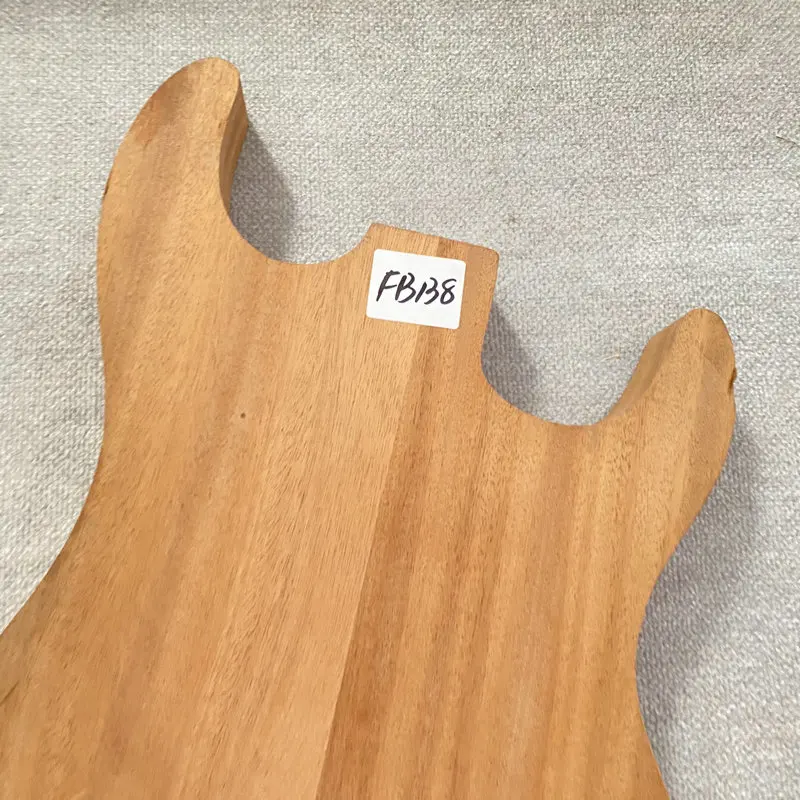 FB138 Raw Materials Solid Mahoany ST Electric Guitar Body for DIY Replace No Paints Uncut  Right Hand Unfinished Replace Part