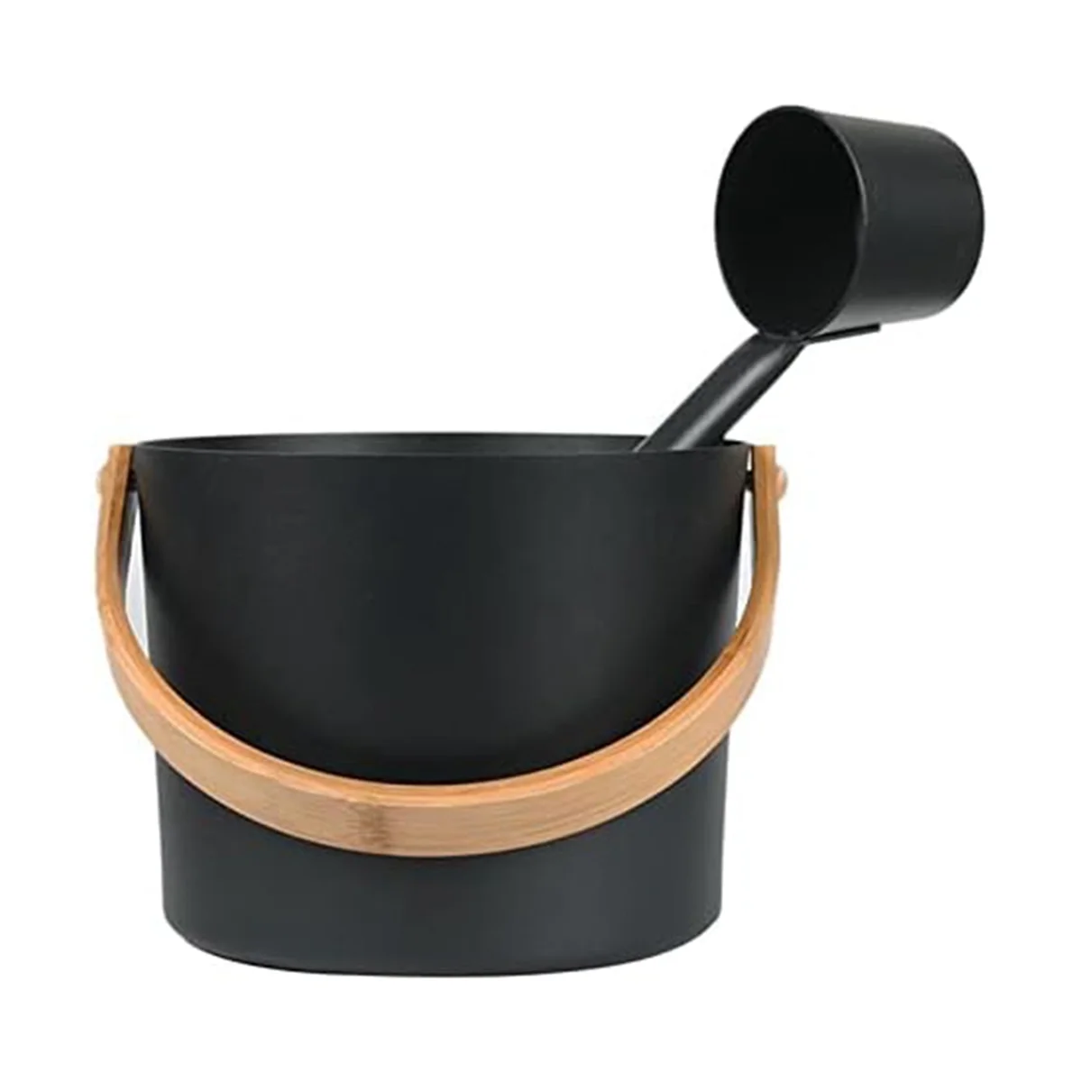 

Finnish Sauna Aluminum Bucket, Long-Handled Spoon Set, Sauna Bucket, Bathroom, Sauna Steam Room Accessories