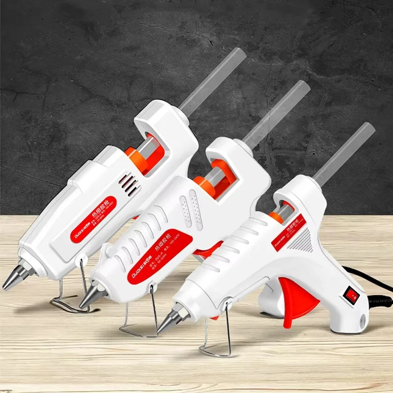 Pistola de Cola Quente 100W, Mini Ferramenta Elétrica de Reparo para Uso Doméstico e Industrial, Utiliza Bastões de Cola de 11mm