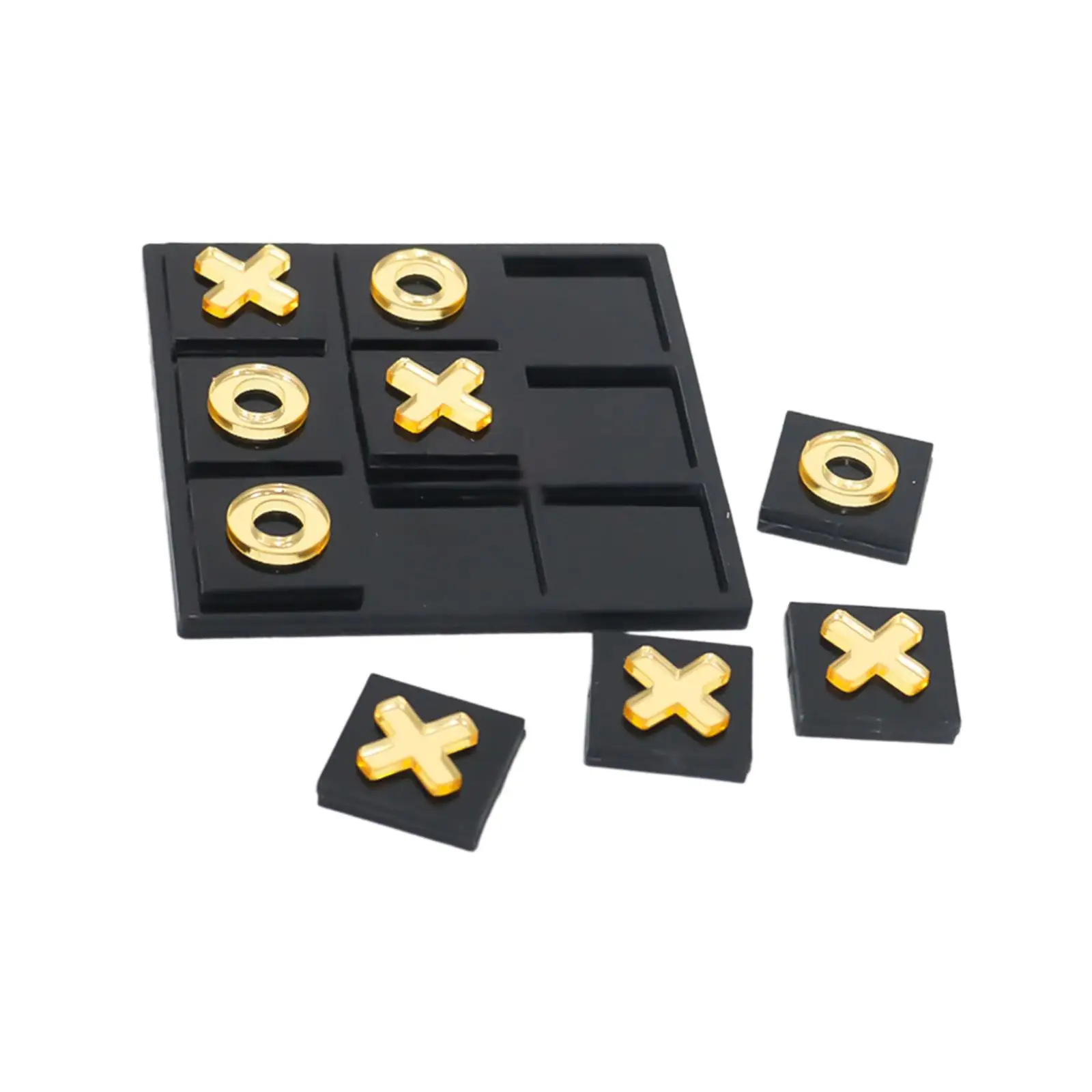 Strategy Board Game Acrylic Tic Tac Toe XO Chess Coffee Table Decor for Kids Adults Family Night Classic Travel Toy