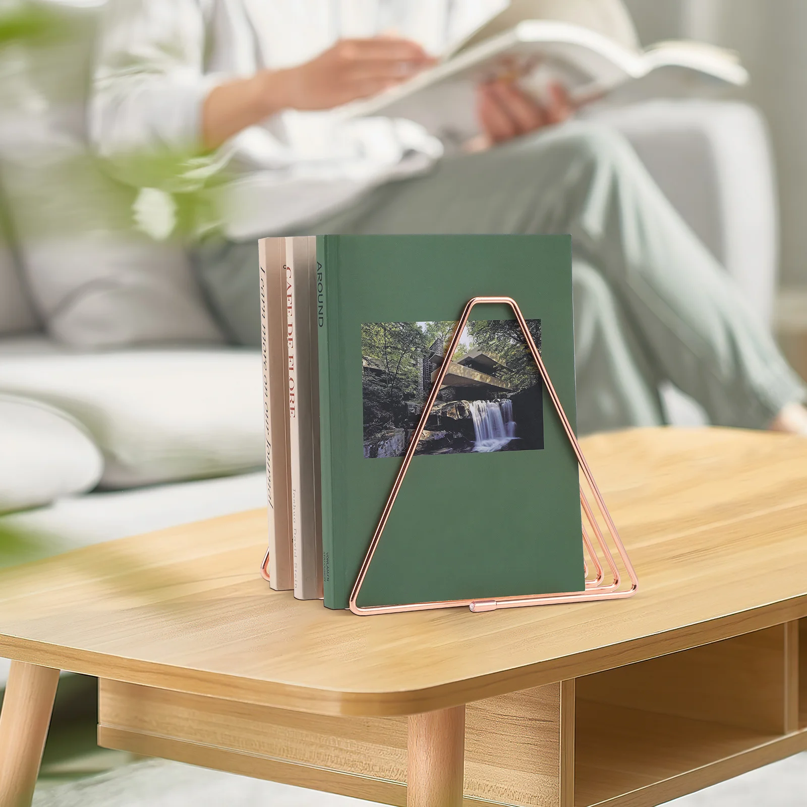 Metal Desktop Magazine Holder Expandable File Organizer Rack for Journals Files Records Books Vinyl Albums Desk Storage Solution