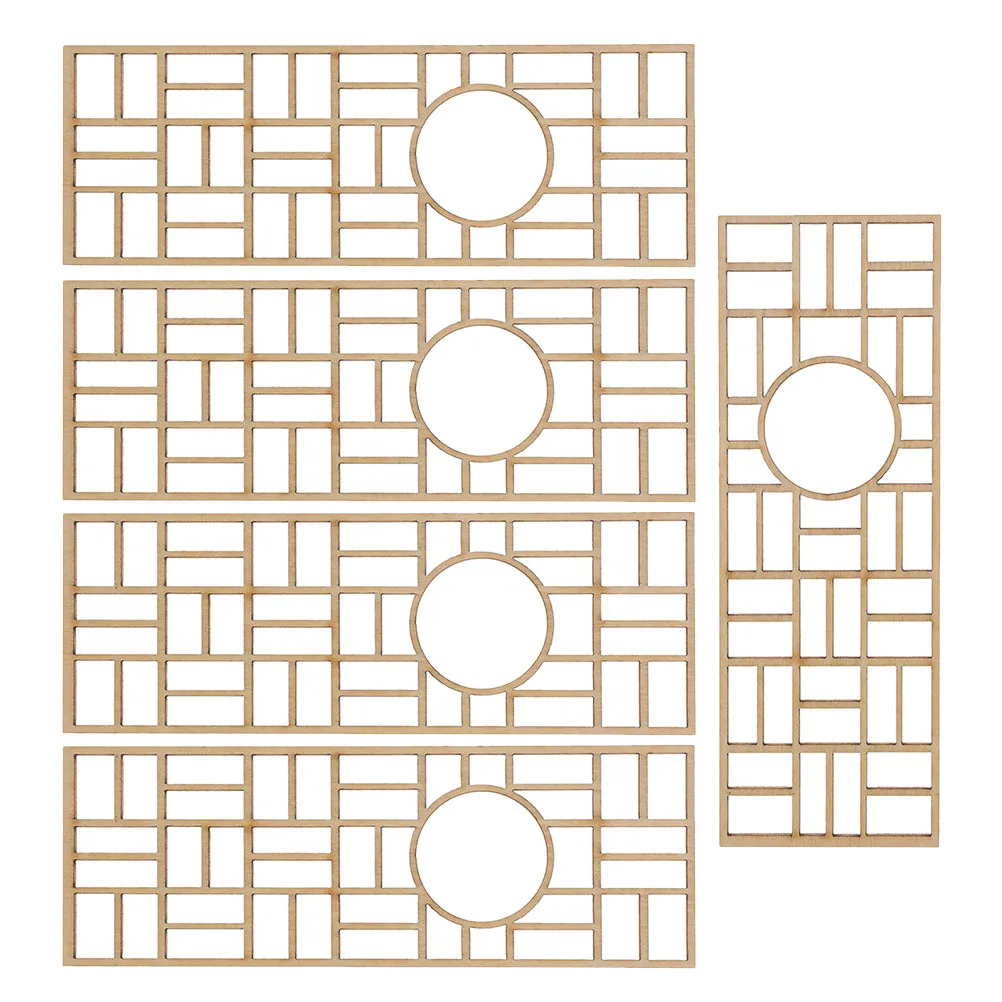 

Набор из 5 миниатюрных деревянных ширм в винтажном китайском стиле для кукольного домика, разделитель для гостиной, мини-мебель, декор для дома и офиса