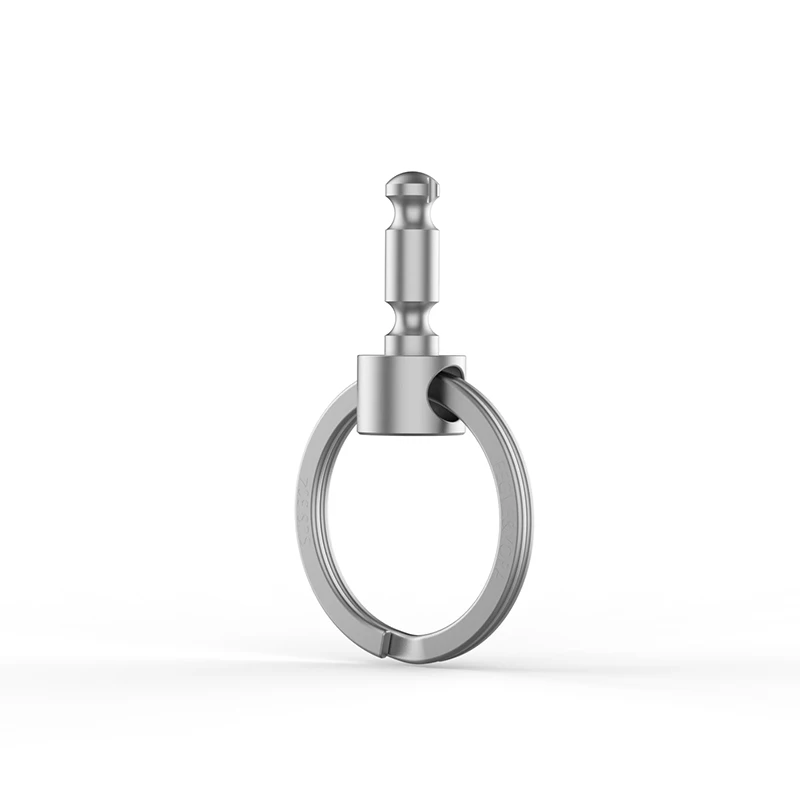 Imagem -05 - Mini Titanium Alloy Anel Buckle Keychain Rotação de 360 ° Cinto Buckle Spring Lock Keyring Ferramenta ao ar Livre Edc Unboxing Ferramenta