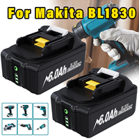 18V battery For makita bl1850B li-ion 6.0Ah BL1840B BL1860 BL1815 BL1830 BL1835 Cordless Drills Tools Batteries 18-Volt LXT 400