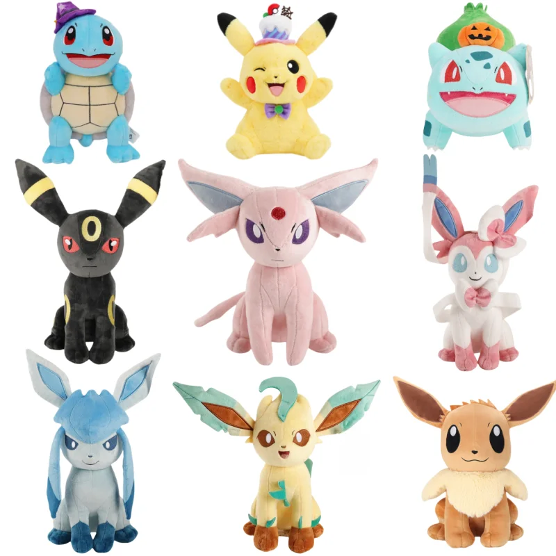 Pokemon Plush Pikachu Eevee Charizard Vaporeon Rayquaza Gyarados Jigglypuff Psyduck Lapras Mew Snorlax Soft Stuffed Toy for Kids