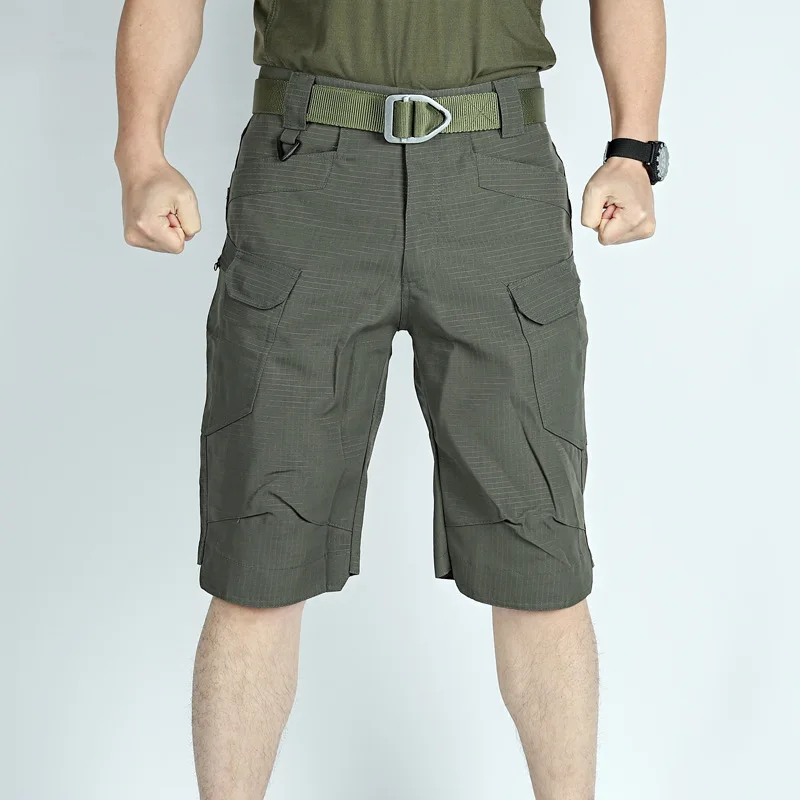 Militärische taktische Sets Männer Sommer schnell trocknende atmungsaktive Kurzarm-T-Shirts Outdoor Multi-Pocket verschleiß feste Cargo-Shorts