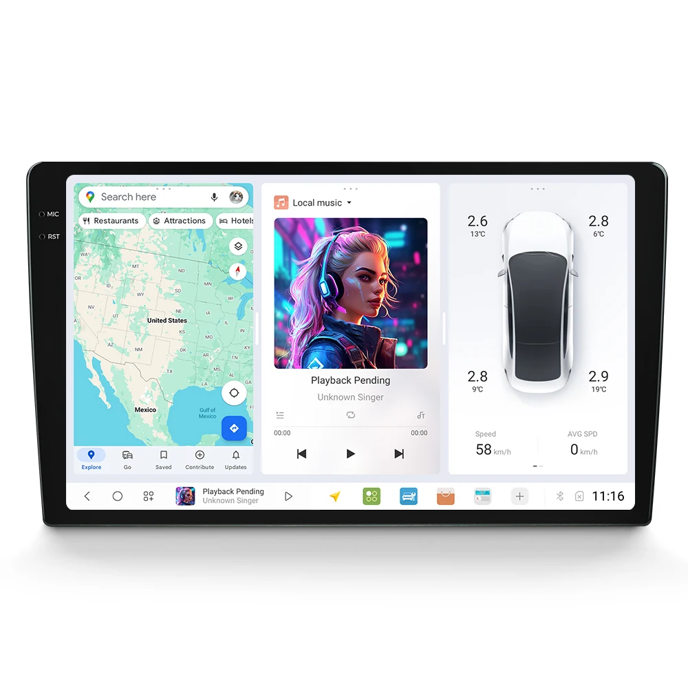DUDUAUTO DUDU7 Autoradio A7870 Kabelloses Carplay 9/9,5/10/10,36 Zoll Für Toyota Honda Hyundai KIA VW Nissan Opel Mitsubishi Citroen Fiat Ford Suzuki Renault BMW Audi Mercedes-Benz Android 13