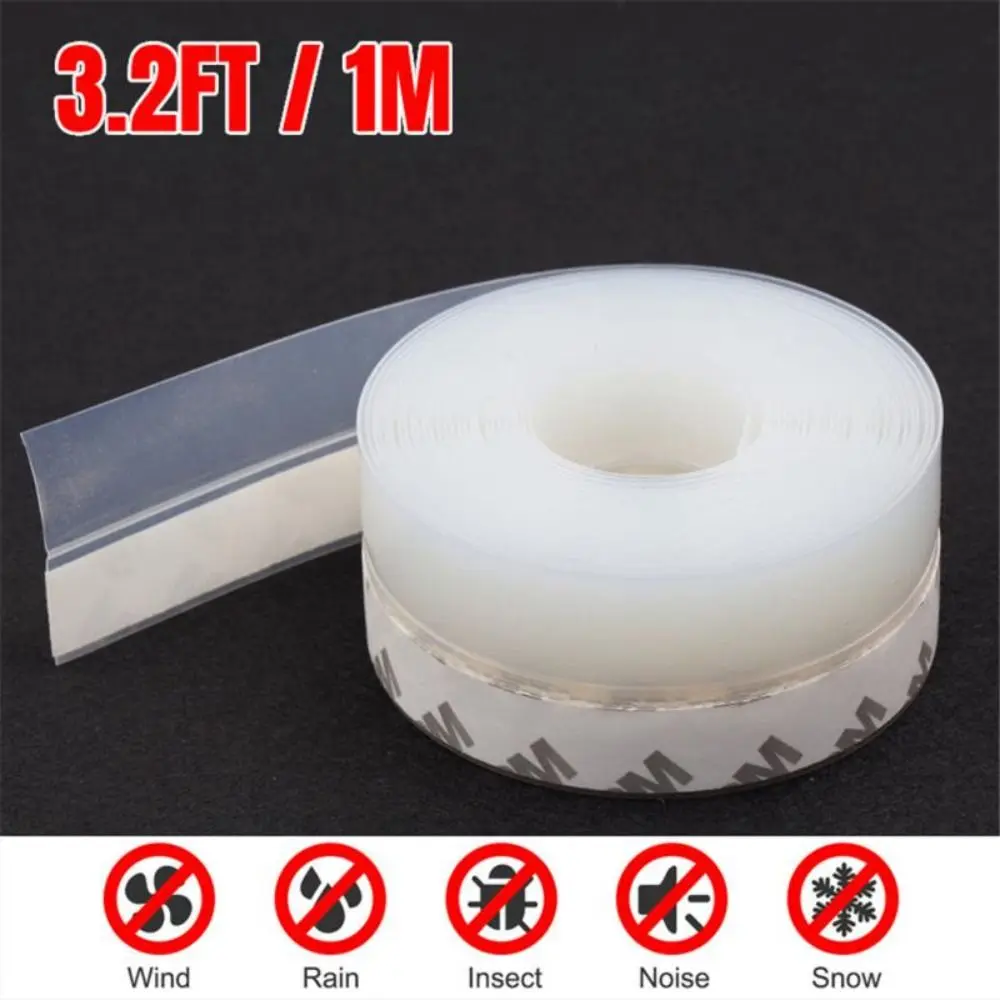 

Self-adhesive Door Window Seal Rubber Warm Insect Proof Door Bottom Seal Strip 1M Waterproof Silicone Sealing Tape
